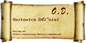 Osztovics Dániel névjegykártya